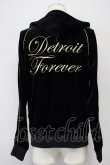 画像2: HYSTERIC GLAMOUR / ベルベットパーカー S ブラックｘゴールド T-25-07-25-022-HY-to-YM-ZT (2)