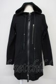 画像1: KMRii / Pocket Leather Piping Hoodie　パーカー 1 ブラック T-25-07-25-023-KM-to-YM-ZT (1)
