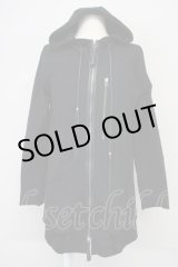 画像: KMRii / Pocket Leather Piping Hoodie　パーカー 1 ブラック T-25-07-25-023-KM-to-YM-ZT