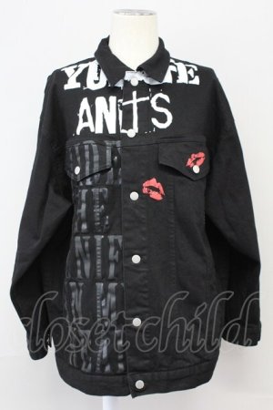 画像: SWITCHBLADE / GRAPHIC PRINT DENIM ジャケット S ブラック T-25-07-25-026-SW-ja-YM-ZT