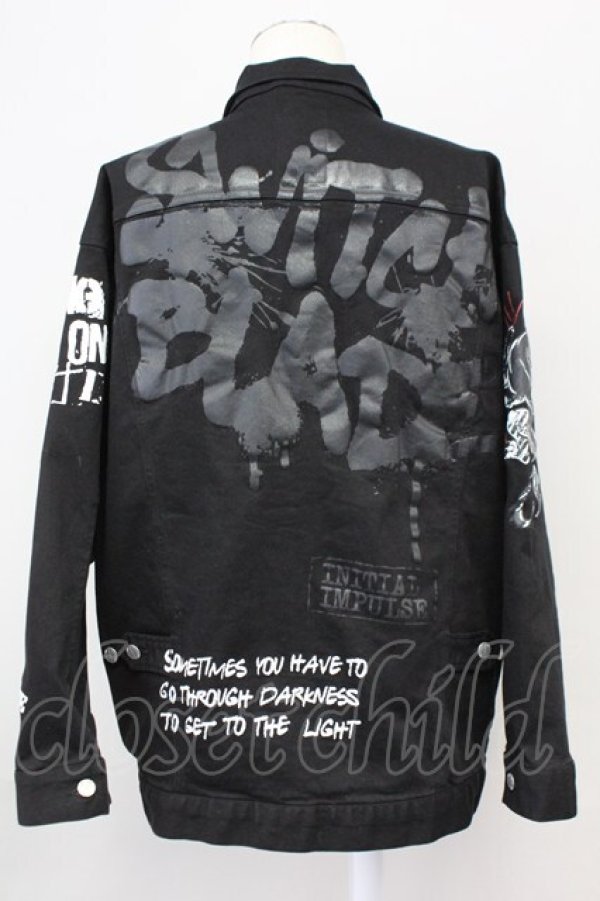 画像2: SWITCHBLADE / GRAPHIC PRINT DENIM ジャケット S ブラック T-25-07-25-026-SW-ja-YM-ZT (2)