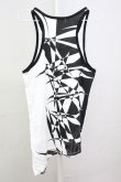 画像2: CIVARIZE / Thwartアシンメトリージオメトリック総柄タンクトップ 46 ブラックｘホワイト T-25-07-25-001-CI-to-YM-ZT (2)