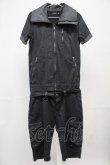 画像1: CIVARIZE / レザーハイネックコーティングハーフジャンプスーツ 44 ブラック T-25-07-25-030-CI-ja-YM-ZT (1)