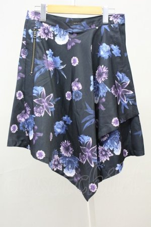 画像: CIVARIZE / 変形ラップスカート F ブラックｘブルー T-25-07-25-032-CI-pa-YM-ZT
