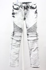 画像: FUGA / ABSENTO ブリーチライダースデニムスキニーパンツ 42 グレー T-25-07-25-034-FU-pa-YM-ZT