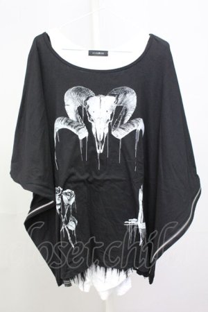 画像: CIVARIZE / 脇ZIPポンチョ＋タンクSET F ブラックｘホワイト T-25-07-25-007-CI-to-YM-ZT