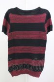 画像2: FUGA / Analysis ボーダー柄サマーニットTシャツ 44 レッド T-25-07-25-002-FU-ts-YM-ZT (2)