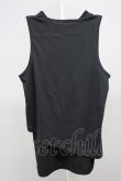 画像2: NO ID. BLACK / アシンメトリーレイヤードタンクトップ ONE ブラックｘブラック T-25-07-30-001-NO-to-YM-ZT (2)
