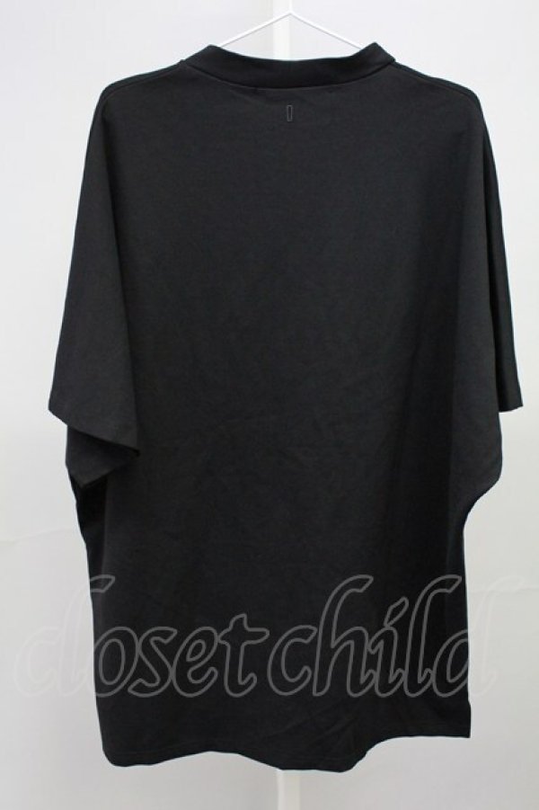 画像2: NO ID. / ドルマンスリーブモックネックTシャツ ONE ブラック T-25-07-30-004-NO-ts-YM-ZT (2)