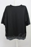 画像2: NO ID. BLACK /  レイヤードスラッシュZIP BIG Tシャツ ONE ブラックｘグレー T-25-07-30-005-NO-to-YM-ZT (2)