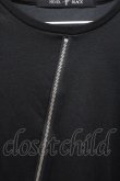 画像3: NO ID. BLACK /  レイヤードスラッシュZIP BIG Tシャツ ONE ブラックｘグレー T-25-07-30-005-NO-to-YM-ZT (3)