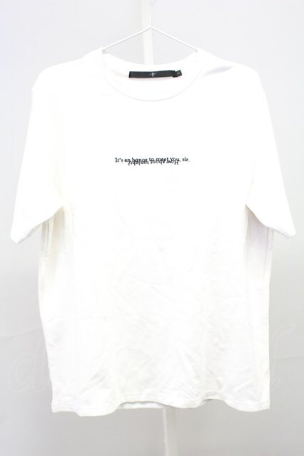画像1: NO ID. / Two sides刺繍Tシャツ 1 ホワイト T-25-07-30-002-NO-ts-YM-ZT (1)