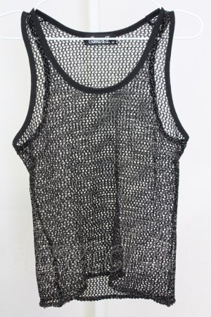 画像: CavariA / 金糸混メッシュタントップ 44 ブラックｘゴールド T-25-08-06-004-Ca-to-YM-ZT106