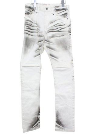 画像: TORNADO MART / スプレー加工ストレッチスキニーデニムパンツ S ホワイトｘブラック T-25-08-06-031-TO-pa-YM-ZT368