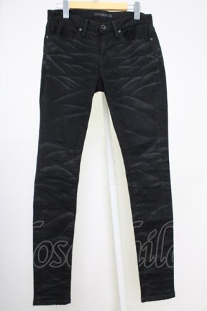 画像: CIVARIZE / 加工ストレッチデニムスキニーパンツ 42 ブラック T-25-08-06-036-CI-pa-YM-ZT