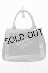 画像: NIL DUE / NIL UN TOKYO / LEATHER MASKING CANVAS TOTE バッグ（S）  ブラック T-25-08-29-018-NI-ba-YM-ZT