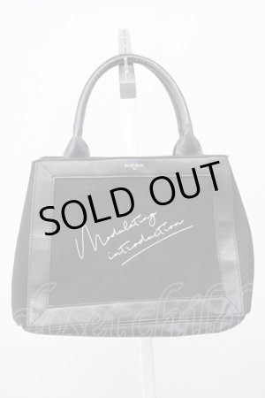 画像: NIL DUE / NIL UN TOKYO / LEATHER MASKING CANVAS TOTE バッグ（S）  ブラック T-25-08-29-018-NI-ba-YM-ZT