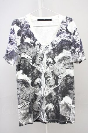 画像: NO ID. / Wing プリントロングTシャツ 1 ホワイト T-25-09-03-005-NO-ts-YM-ZT