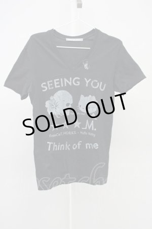 画像: FranCisT_MOR.K.S. / Hello Kittyコラボ Tシャツ 2 ブラック T-25-09-03-007-Fr-to-YM-ZT