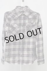 画像: FUGA / Square 顔料加工チェックウエスタンシャツ 44 レッドｘグレー T-25-09-05-012-FU-sh-YM-ZT