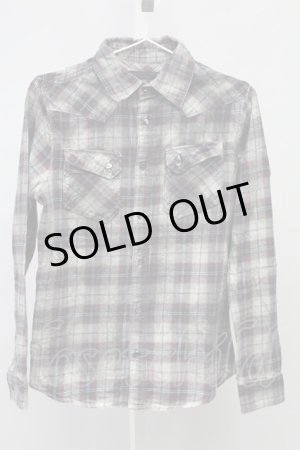画像: FUGA / Square 顔料加工チェックウエスタンシャツ 44 レッドｘグレー T-25-09-05-012-FU-sh-YM-ZT