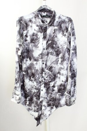 画像: CIVARIZE / Invisible花柄ジャガードロングシャツ 46 ブラック T-25-09-11-021-CI-sh-YM-ZT