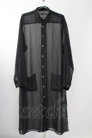画像: CIVARIZE / Superbness シフォンシャツガウン F ブラック T-25-09-11-028-CI-sh-YM-ZT