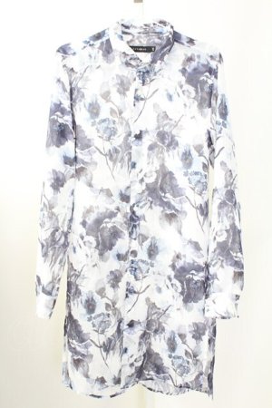 画像: CIVARIZE / Seem ロングシフォンシャツ 46 ブルー T-25-09-11-015-CI-sh-YM-ZT