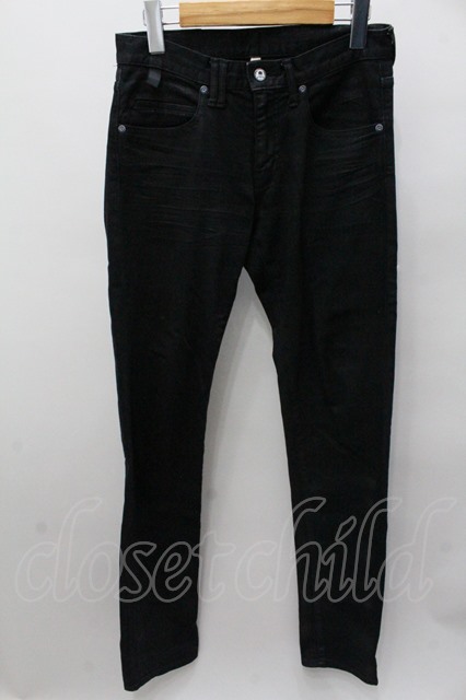 【SALE】Roen Jeans パンツ.ディアスキンコーティングデニム /ブラック/30