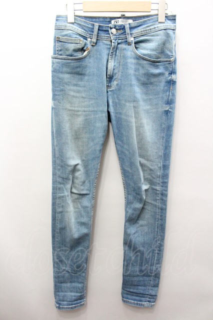 SALE】ZARA パンツ.ストレッチスキニーデニム /ライトインディゴ/EU 38 メンズクローゼットチャイルド