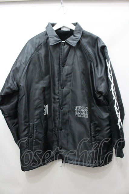 【SALE】KRY clothing ジャケット.裏ボアコーチ /ブラック/ O-22-01-20-005-KR-ja-YM-ZT-M111