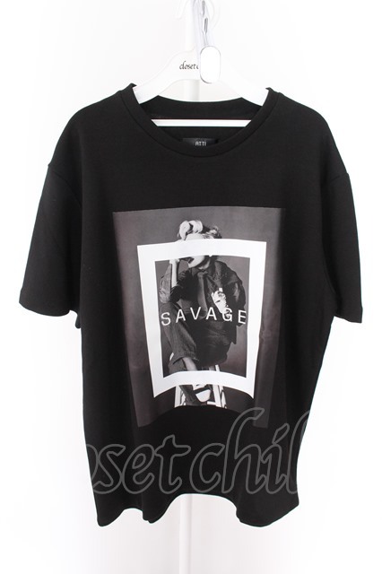 SALE】ATTI Tシャツ.SAVAGE ストレッチワイド /ブラック/- O-22-06-13