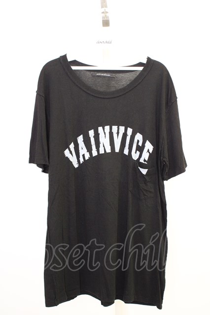 【SALE】Moonage Devilment(清春) Tシャツ.VAINVICEプリント /ブラック/44  T-22-10-21-016-Mo-ts-NA-ZT143