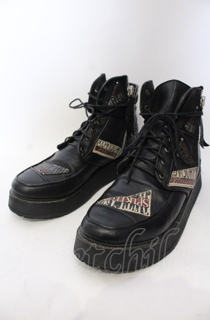14th Addiction / PATCH BOOTS ブーツ 41（約27.5cm） ブラック